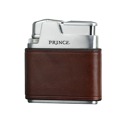 日本王子金属复古明火真皮打火机