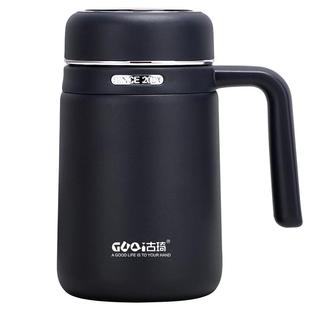 带把手柄316不锈钢保温杯子男送父母大容量办公泡茶水杯定制刻字