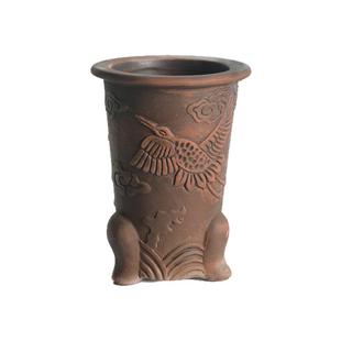 日式万年青富贵兰盆风兰石斛透气陶土花盆经典附生兰花盆景水苔用