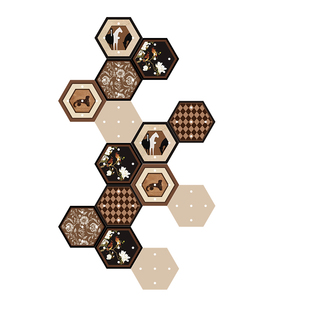 实木中古风入户玄关收纳展示架Diy洞洞板造型墙置物架门口衣帽架