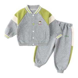 嘟嘟家儿童秋季棒球服套装春秋款男童运动两件套宝宝外套女童裤子