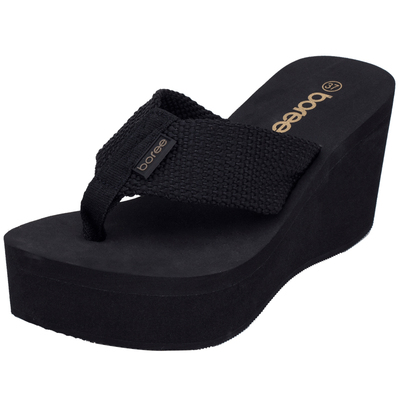 石墨烯抗菌防滑时尚风坡跟人字拖