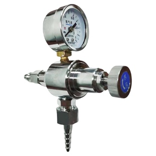 氧气减压阀空气稳压表中心供氧国标德标插头节流器装置二氧化碳表