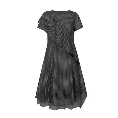 s.deer网纱花边拼接高级连衣裙