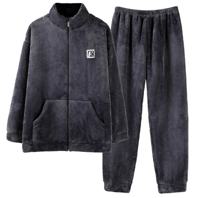 新一步男士全消光美狐绒家居服