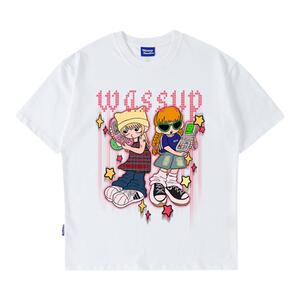 音乐女孩喷墨短袖WASSUPHEODS