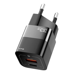 Essager 33W GaN USB C PD Charger适用于iPhone17ProMax快充充电器欧规港澳版UK火牛欧洲韩国充电插头