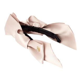 SundyHoney高级粉网红香蕉夹缎面气质盘发夹日韩风通勤头饰发卡