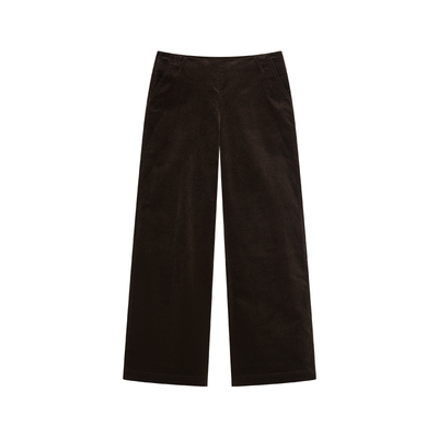 微弹侧开拉链宽松直筒裤