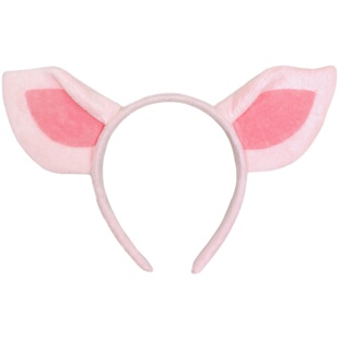 可爱猪耳朵发箍搞怪拍照表演头箍超萌卡通头饰网红少女洗脸发卡韩