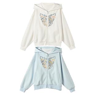 森女部落闺蜜装设计感连帽卫衣开衫外套女春秋女款小个子2026新款