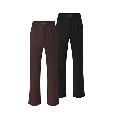 ULTISO本源 400G重磅 立体裁剪通勤西裤休闲微喇混纺垂感显高长裤