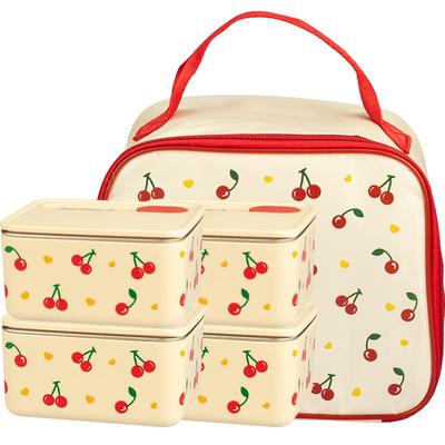 摩登主妇樱桃不锈钢保温饭盒餐盒