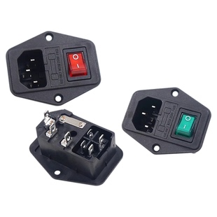 游戏机配件开关保险管数币机售币机品字尾插头一体娃娃机电源开关