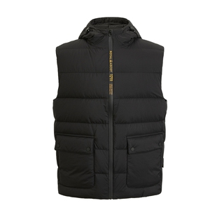 【鹅绒】LONDA 伦德马无袖连帽加厚保暖羽绒马甲高级感男装外套帅