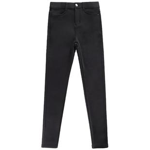加长裤子女高个子175超长版春秋小脚黑裤冬加绒黑色打底裤女外穿
