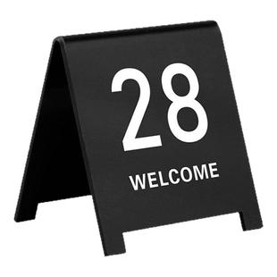 亚克力餐桌号码牌双面数字桌牌饭店等位取号台卡标识立式展示立牌