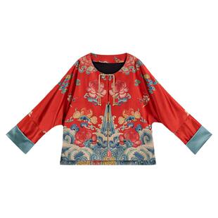 锦堂花韵丨一城风絮丨夏季重缎真丝香云纱复古新中式国风唐装上衣