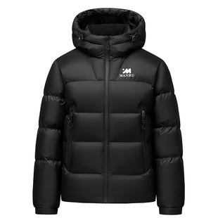 鸭鸭官方旗舰店羽绒服男2025新款短款加厚面包服情侣保暖外套女