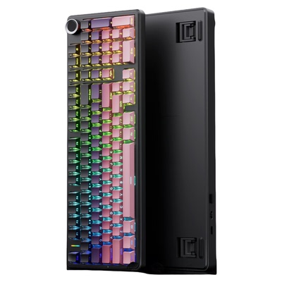 AULA狼蛛F99pro客制化机械键盘三模无线游戏电竞打瓦无畏契约专用