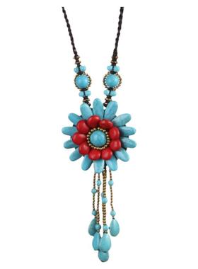 民族风长款复古云南挂件毛衣链