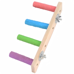 鹦鹉专用磨牙棒互动云梯木梯爬梯玩具虎皮牡丹磨爪嘴秋千配件用品