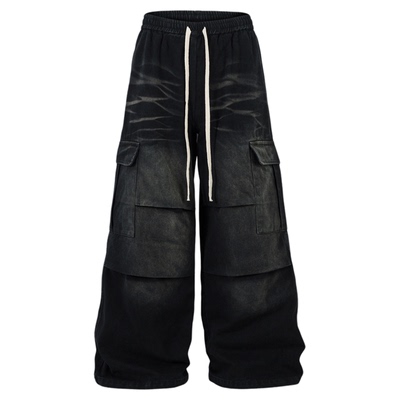 Cargo多口袋工装牛仔裤RO风