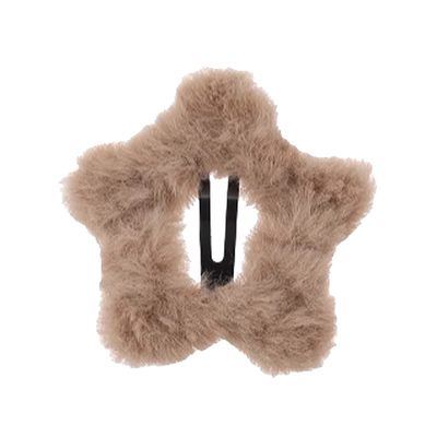 白鹿同款毛绒五角星星发夹碎发