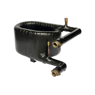 现货1-10匹空气能套管式换热器热泵热交换器空调蒸发器冷凝器水炮