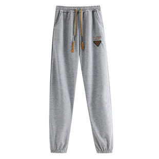 加肥加大码300斤休闲裤子男女秋冬加绒宽松束脚运动裤高街灯笼裤2