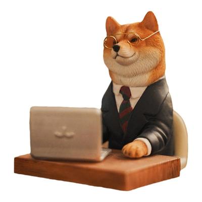JXK加班狗打工柴犬手办模型摆件