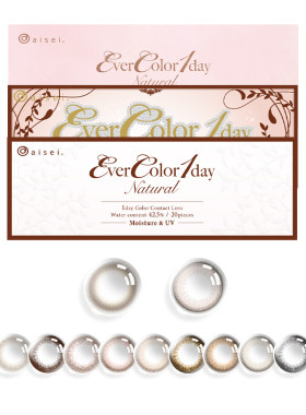 【高人气】EverColor爱谢美瞳彩色隐形眼镜aisei日抛20片珍珠米白