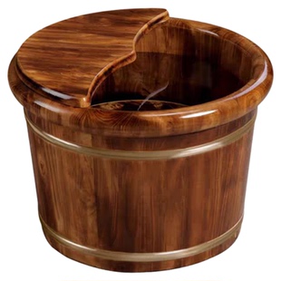 碳化泡脚木桶按摩泡脚桶家用木质过小腿足浴洗脚盆木盆实木泡脚盆