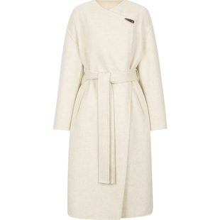 【100%羊毛】牛角扣双面呢子大衣女2025年冬装新款高级感韩系外套