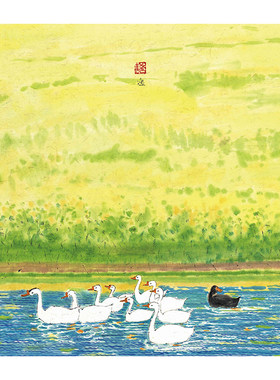 中国油画家协会会员杨纪文【春江水暖】限量版画客厅书房装饰挂画
