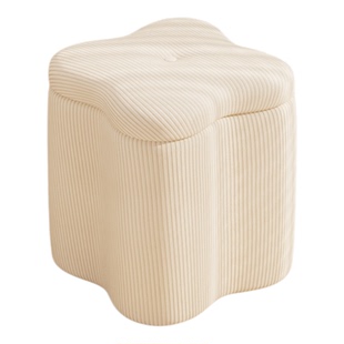 奶油风家用化妆凳子女生卧室轻奢梳妆台椅子现代简约网红美甲矮凳