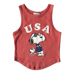 欧美新款反季节福利价y2k辣妹美式复古卡通小狗清爽修身性感背心