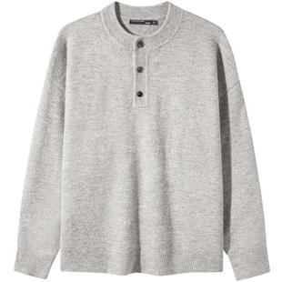 GXG男装 中性风毛衣男秋季2024品慵懒打底针织衫#G24D204079