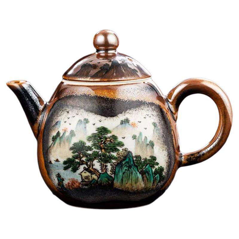 流金釉窑变金蟾茶滤茶漏高档泡茶过滤器茶叶滤网茶漏器过滤网陶瓷