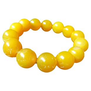 阜新天然黄玛瑙手链矿石珠宝玉石精美饰品蜜蜡色白领丽人网红手串