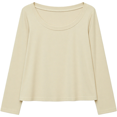 DM100大码百分百女微胖mm冬季亲肤保暖纯色肌底衣内搭正肩修身T恤