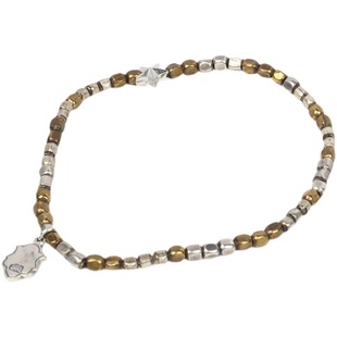 日本AMP JAPAN黄铜珠星星复古简约弹性手工手链脚鍊17AHK-430