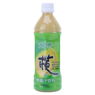 大世界橄榄汁500ml*12瓶整箱饮料