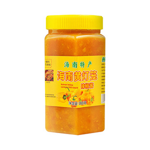 海南黄灯笼辣椒酱新鲜特产商用瓶装下饭拌面特辣剁椒泥蒜蓉酱黄椒