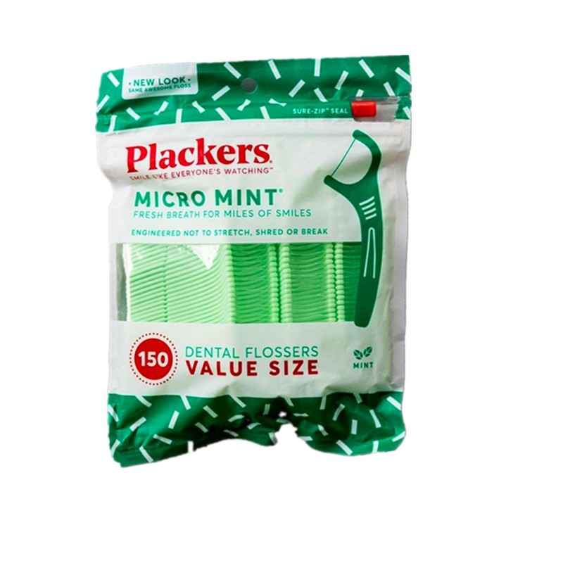 现货 美国正品Plackers薄荷味双线超细口腔清洁牙线棒600支