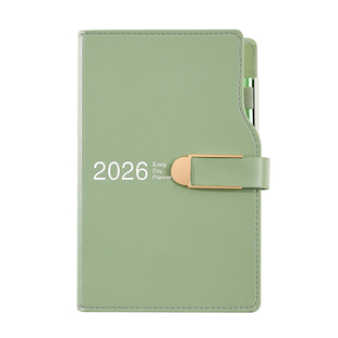 2026年日程本一天一页每日工作行程计划本带日期办公室桌面行事历日历笔记本本子台历式记事本26备忘录大格子