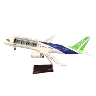 仿真飞机模型南航A380商飞C919航空摆件带轮子带灯可开舱门见内饰