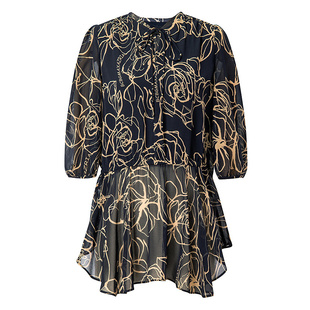 BCBG春夏时髦精致范通勤简约荷叶边雪纺纱收腰灯笼袖衬衫女