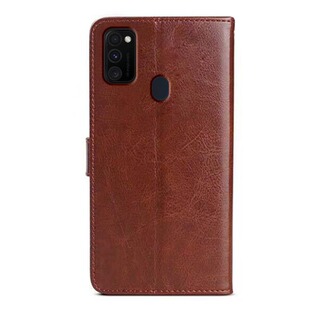 适用于三星M30S手机壳A21 GalaxyM30S翻盖皮套SM-M3070男防摔A21S M21经典款 内袋插卡支架款皮套