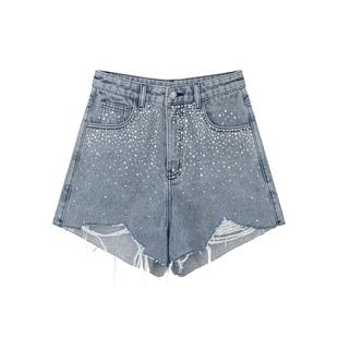REVAN芮范设计师款氛围感烫钻牛仔短裤RM31307131